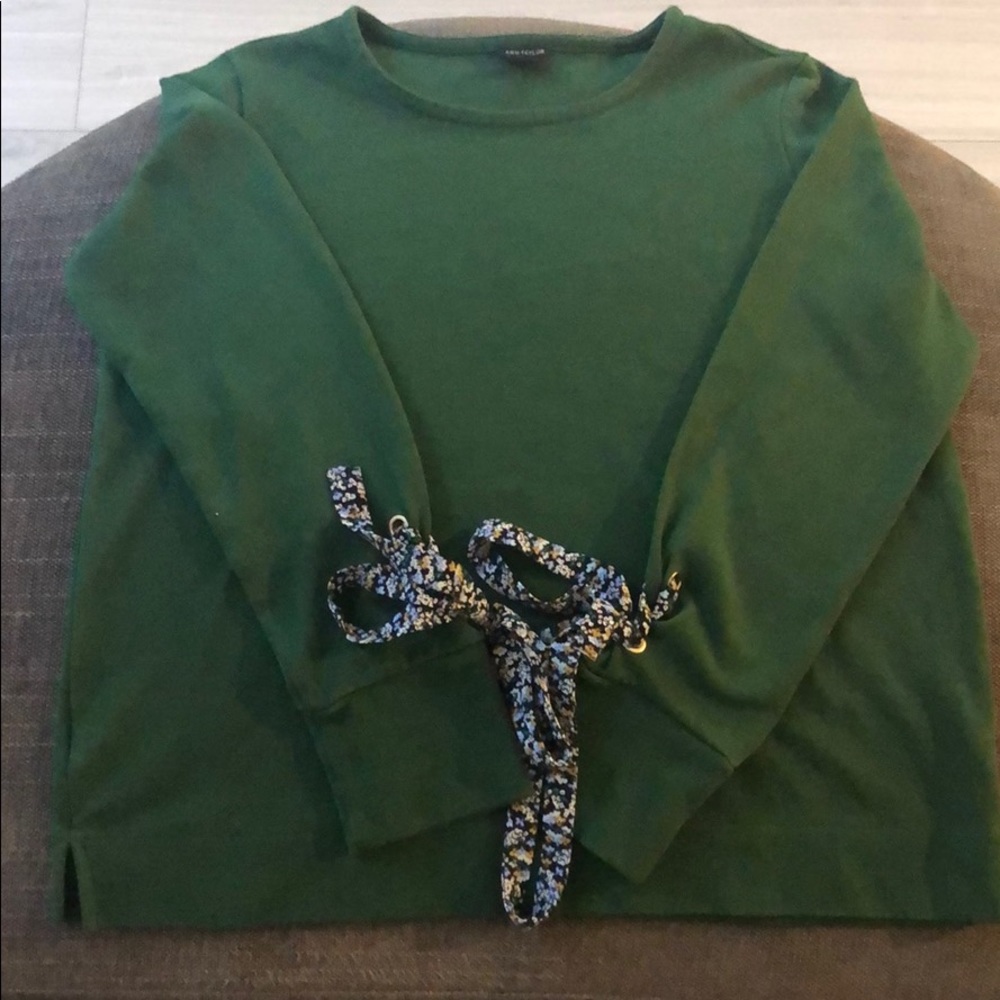 Ann Taylor Sweater with bows at the sleeve cuffs